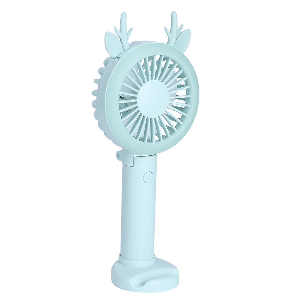 Handheld Folding Fan Mini Table Fan USB Charging for Travel Office RoomGreen