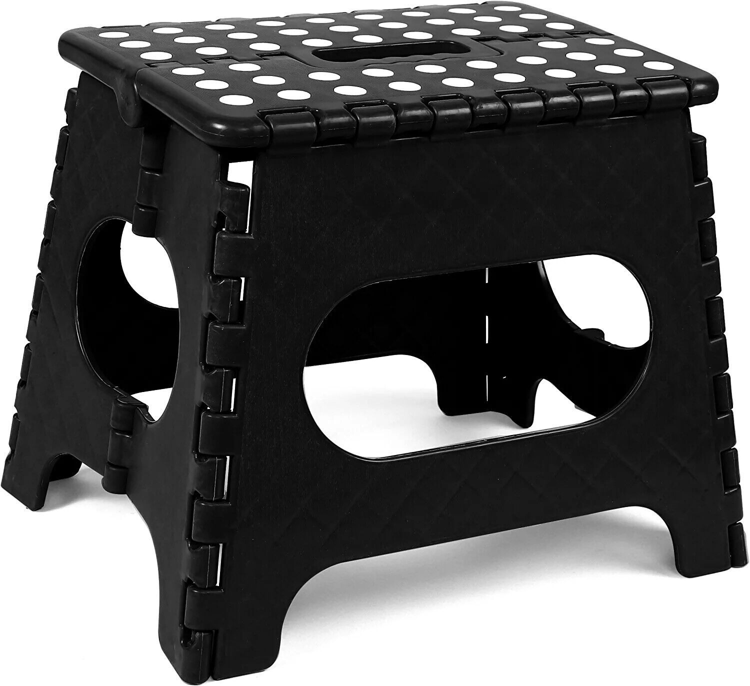 9 11 13 Folding Step Stool for Adults and Kids Holds Up to 300 lbs ,Non-Slip Folding Stools with Portable Handle, Compact Plastic Foldable Step Stool for Bathroom,Bedroom, Kitchen