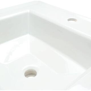 KOHLER Archer Drop-In Vitreous China Bathroom Sink in White with Overflow Drain K-2356-1-0