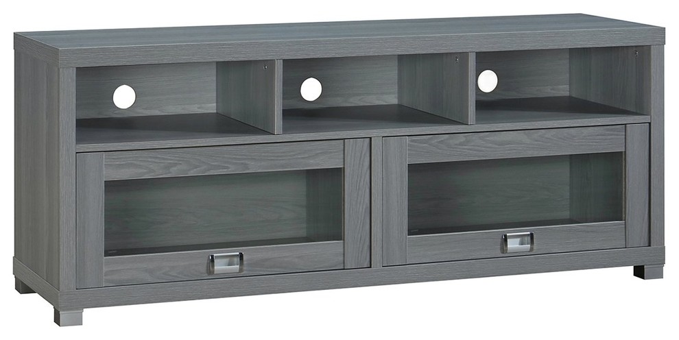 Techni Mobili Durbin TV Stand for TVs up to 60 quot  Gray   Contemporary   Entertainment Centers And Tv Stands   by Rta Products  L  Houzz