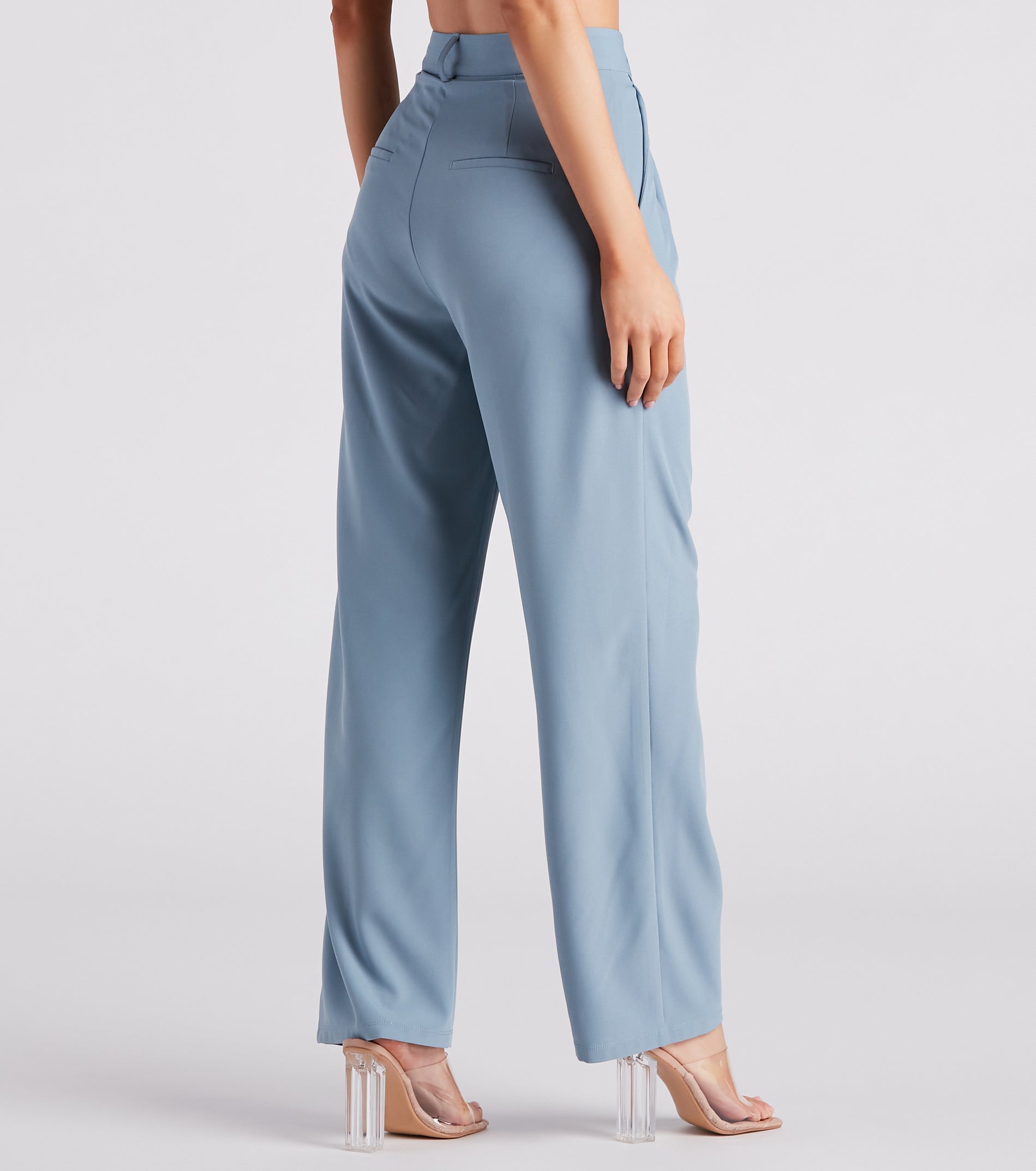 Chic Crepe Boyfriend Trouser Pants