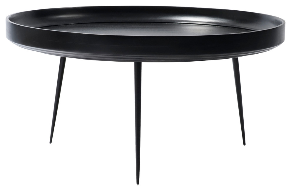 Mater Danish Modern Bowl Coffee Table Xl  Black   Midcentury   Coffee Tables   by Plush Pod Decor  Houzz