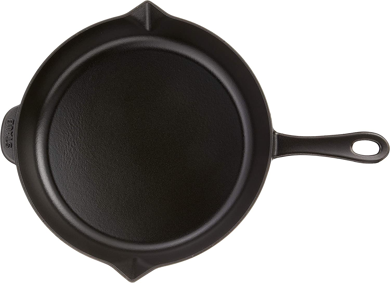 Staub 1223025 Cast Iron 12-inch Fry Pan - Matte Black， Made in France