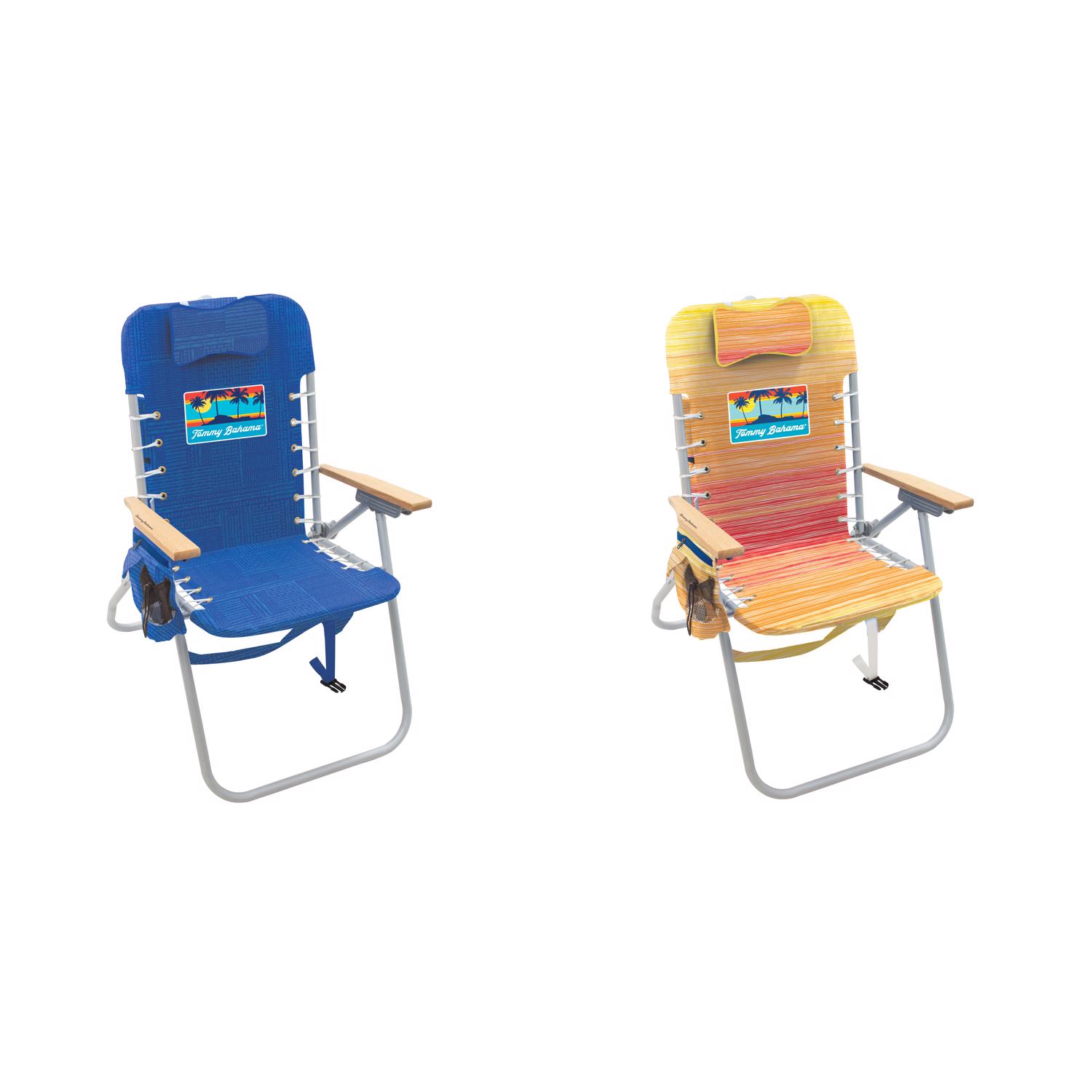 Tommy Bahama 4-Position Multicolored Beach Backpack Chair