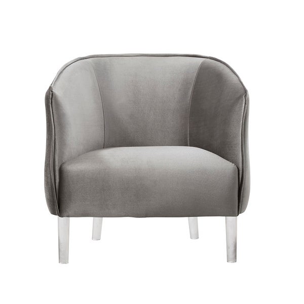 Vianne Velvet/ Acrylic Leg Accent Chair by iNSPIRE Q Bold