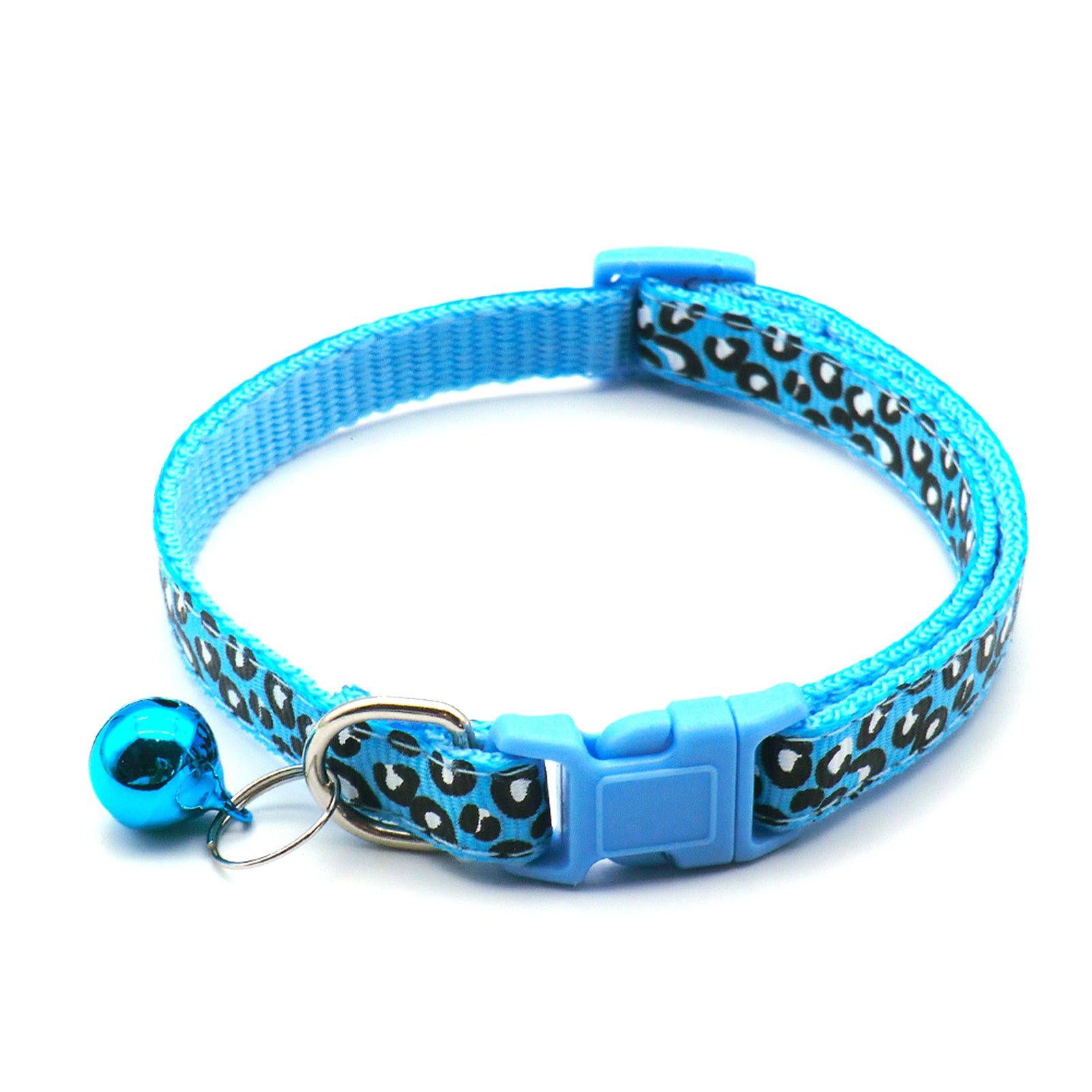 CHBORLESS 3 Pcs Nylon Cat Collar with Bell Adjustable Kitten Puppy Collars for Newborn Pet，Sky Blue