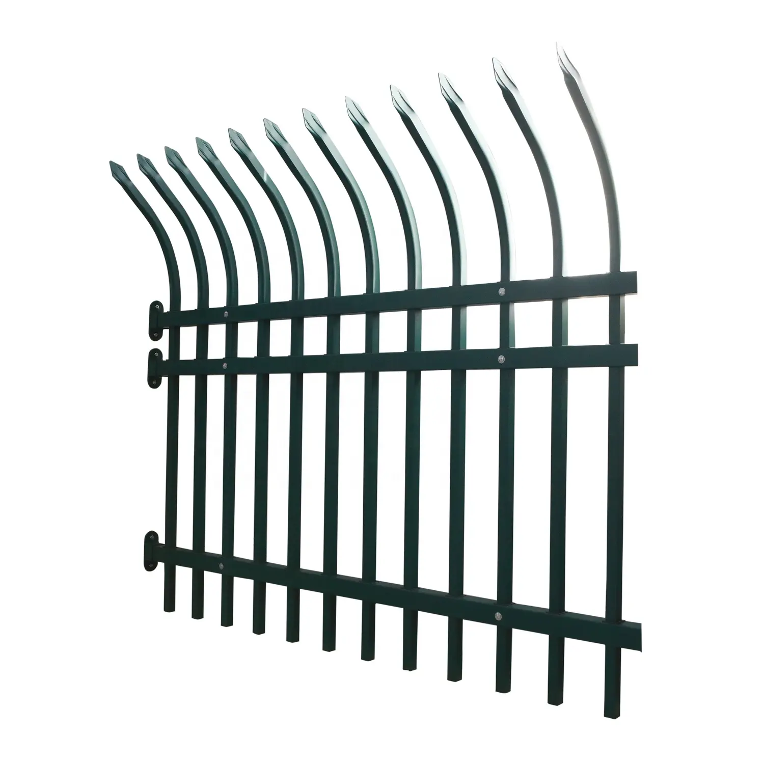 Cheap High Quality Aluminum Fenceing curve top Decorative Black China Used Garden