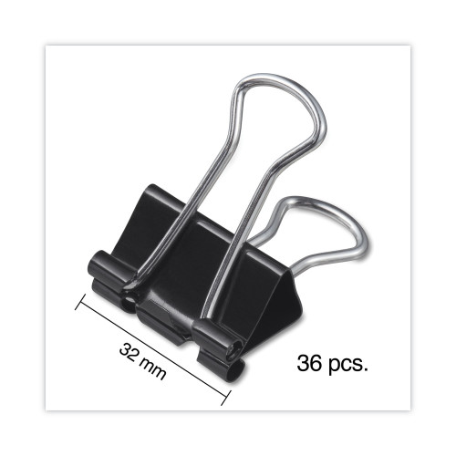 Universal Binder Clip Zip-Seal Bag Value Pack， Medium， Black/Silver， 36/Pack (10210VP)