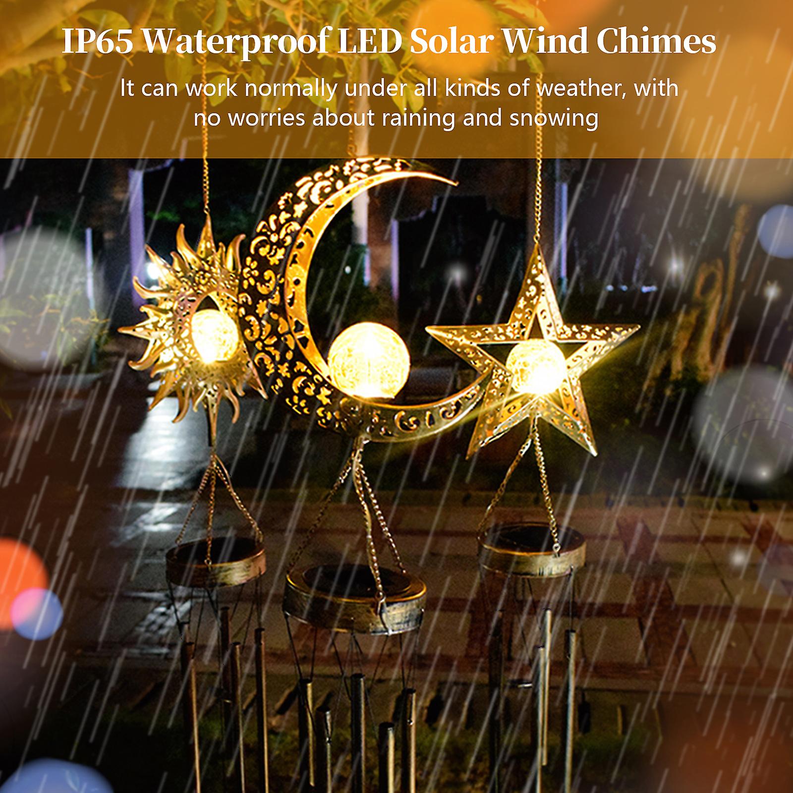 1 Led Solar Wind Chimes Notes: 1. Please Allow 1-3cm Measuring Deviation Due To Manual Measurement. 2. Due To The Different Monitor And Light Effects，