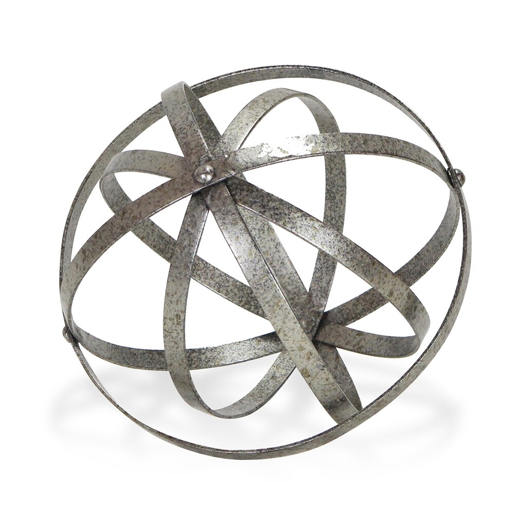 Silver Metal Folding Orb Table Decor