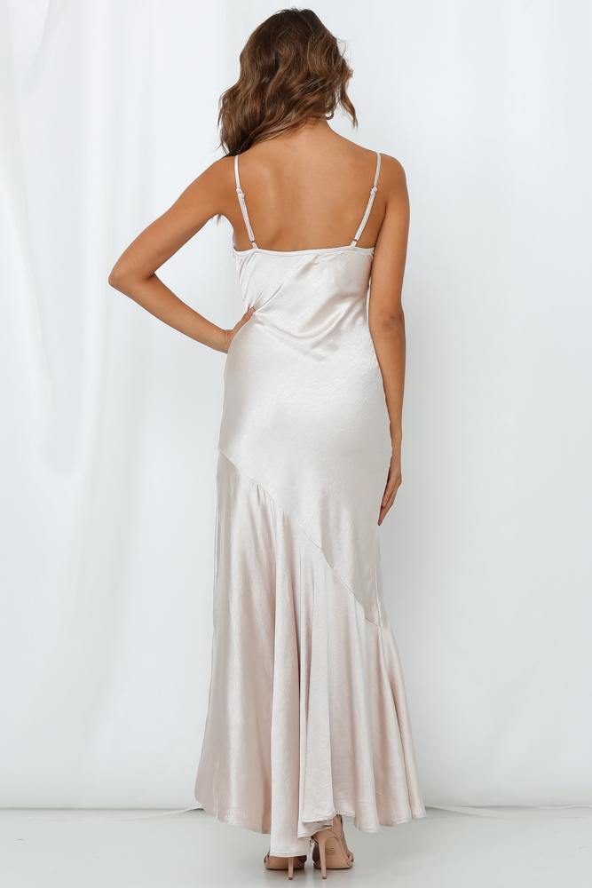 Heaven Help Me Maxi Dress Light Gold