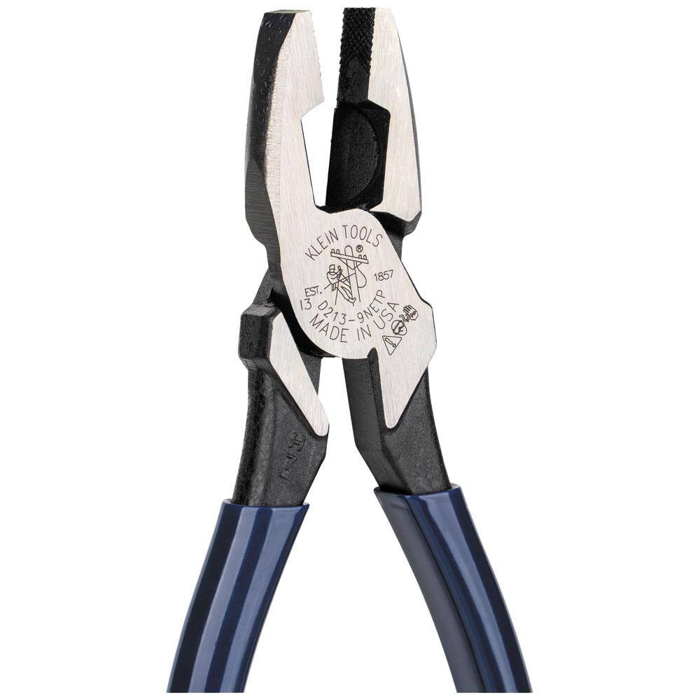 Klein Tools 9 in. High Leverage Side Cutting Pliers with Tape Pulling D213-9NETPSEN