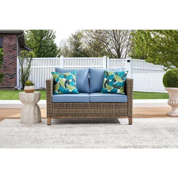 50.4'' Wicker Outdoor Patio Sofa with Cushions