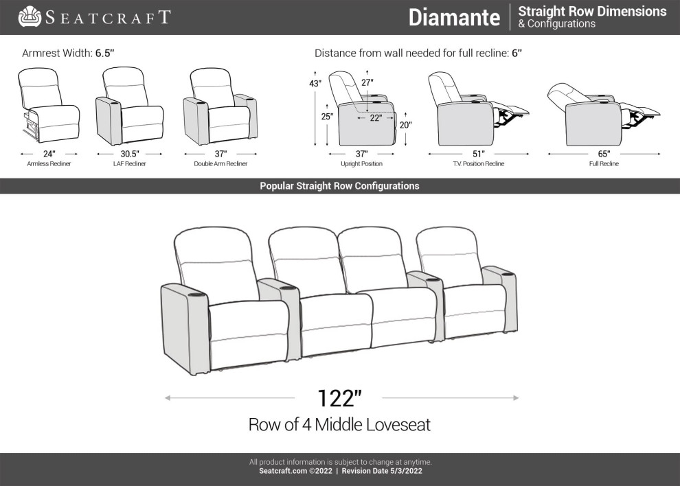 Seatcraft Diamante   Contemporary   Theater Seating   by Stargate Cinema  Houzz