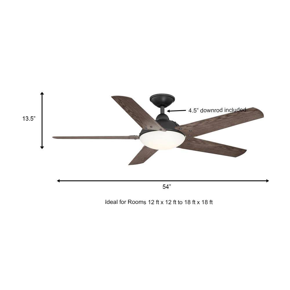 Home Decorators Collection Draper 54 in. LED Outdoor Natural Iron Ceiling Fan with Remote Control YG664-NI