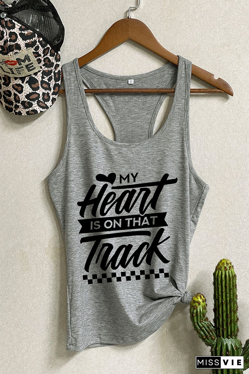 My Heart Is On That Track Tank Top Wholesale