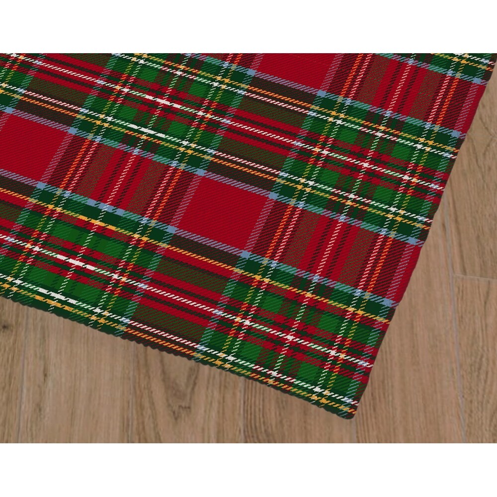 TARTAN CHRISTMAS Outdoor Rug By Terri Ellis