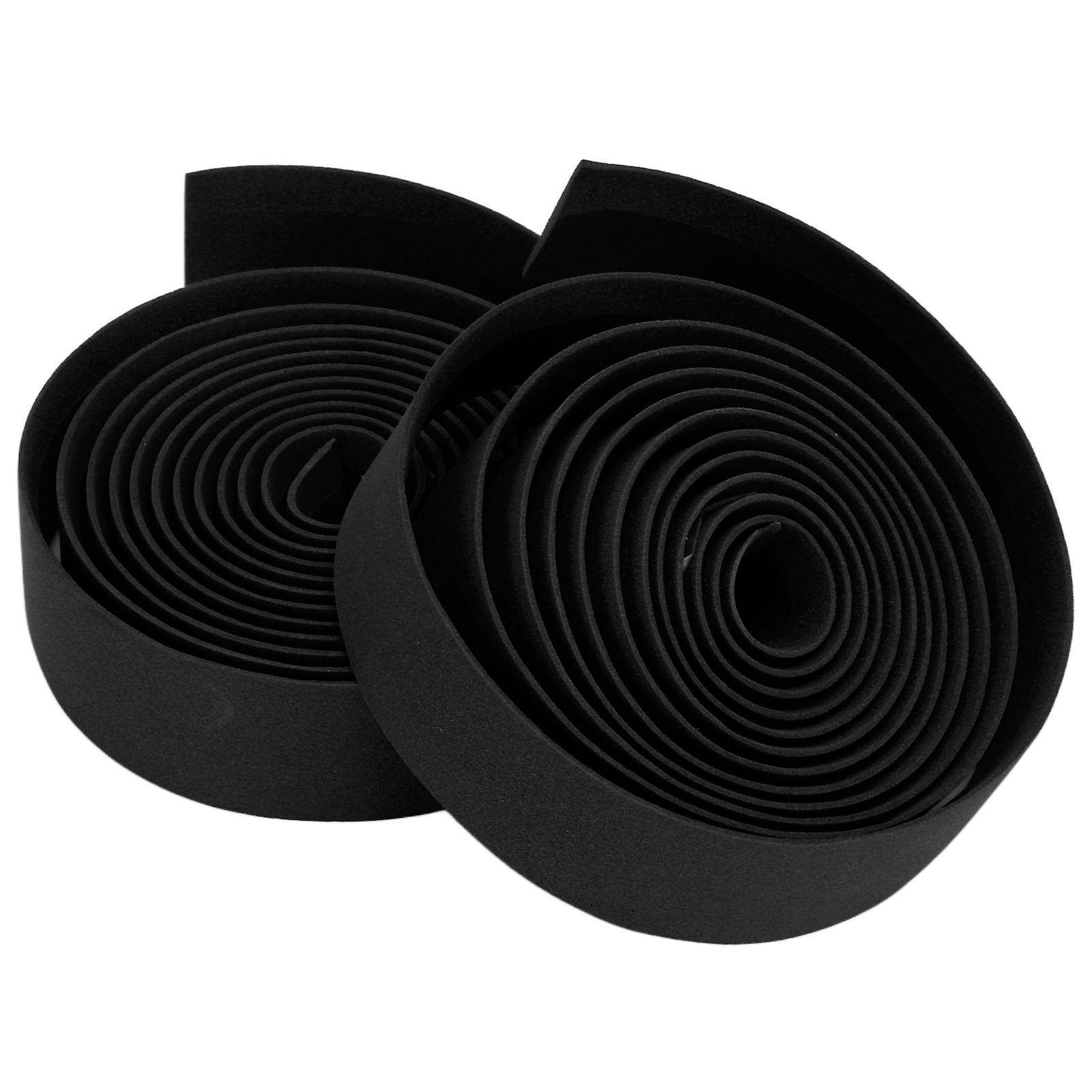 2pcs Bike Handlebar Tape Comfortable Nonslip Sweatproof Durable Bicycle Bar Tape For Road Bikes Cycling(black )