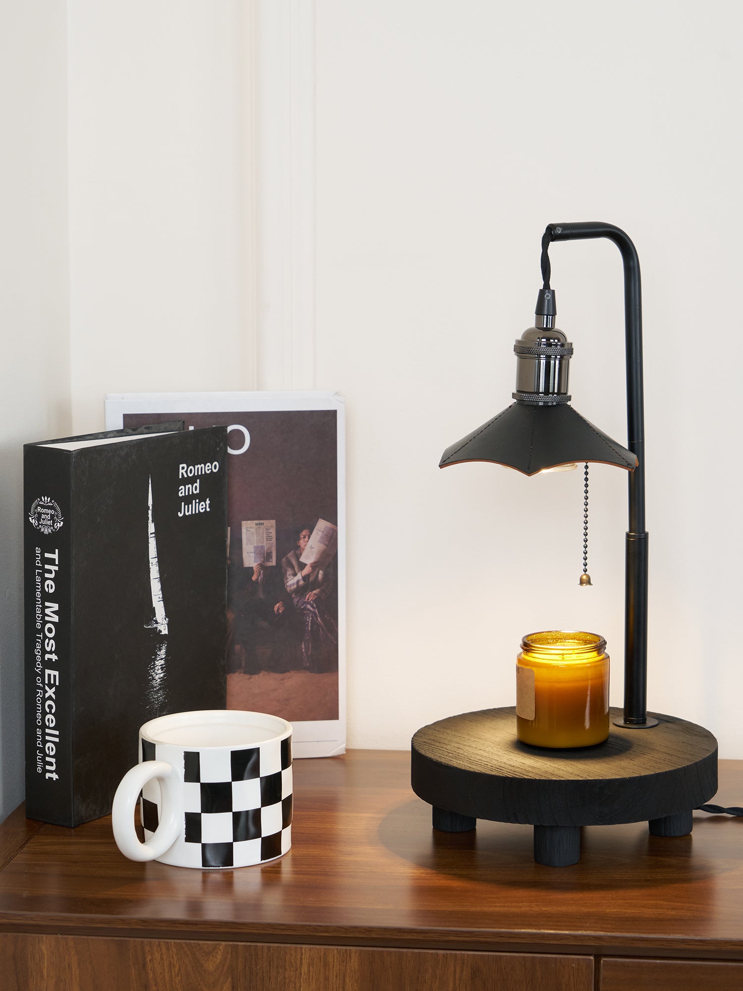 Cordero Wooden Stool Table Lamp