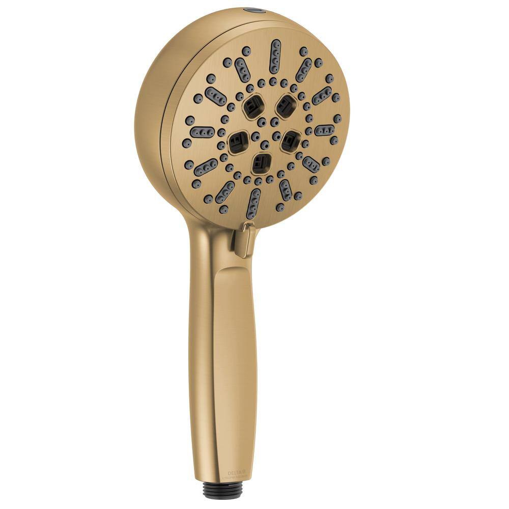 Delta 7-Spray Patterns 4.5 in. Wall Mount Handheld Shower Head 1.75 GPM with Cleaning Spray in Champagne Bronze 59584-CZ-PR-PK