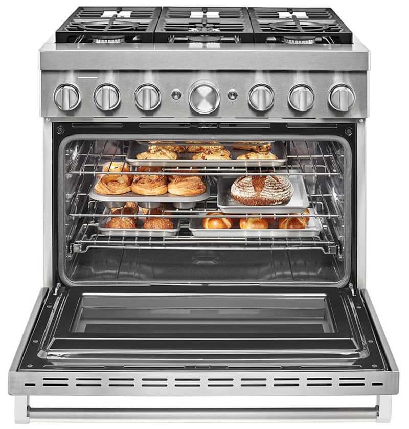 KitchenAid 36'' Stainless Steel Smart Commercial-Style Dual Fuel Range With 6 Burners