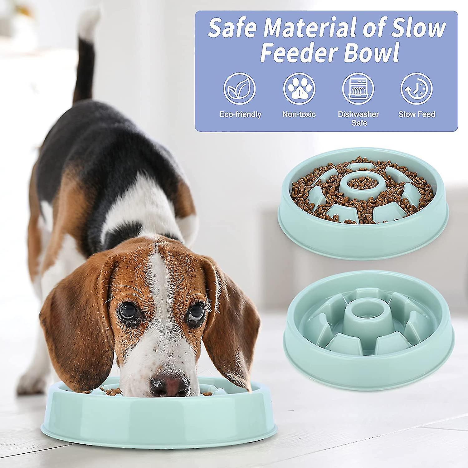 Slow Feeder Dog Bowl， Personalised Anti Gulp Dog Bowls To Slow Down Eating， Non-slip And Fun Interac