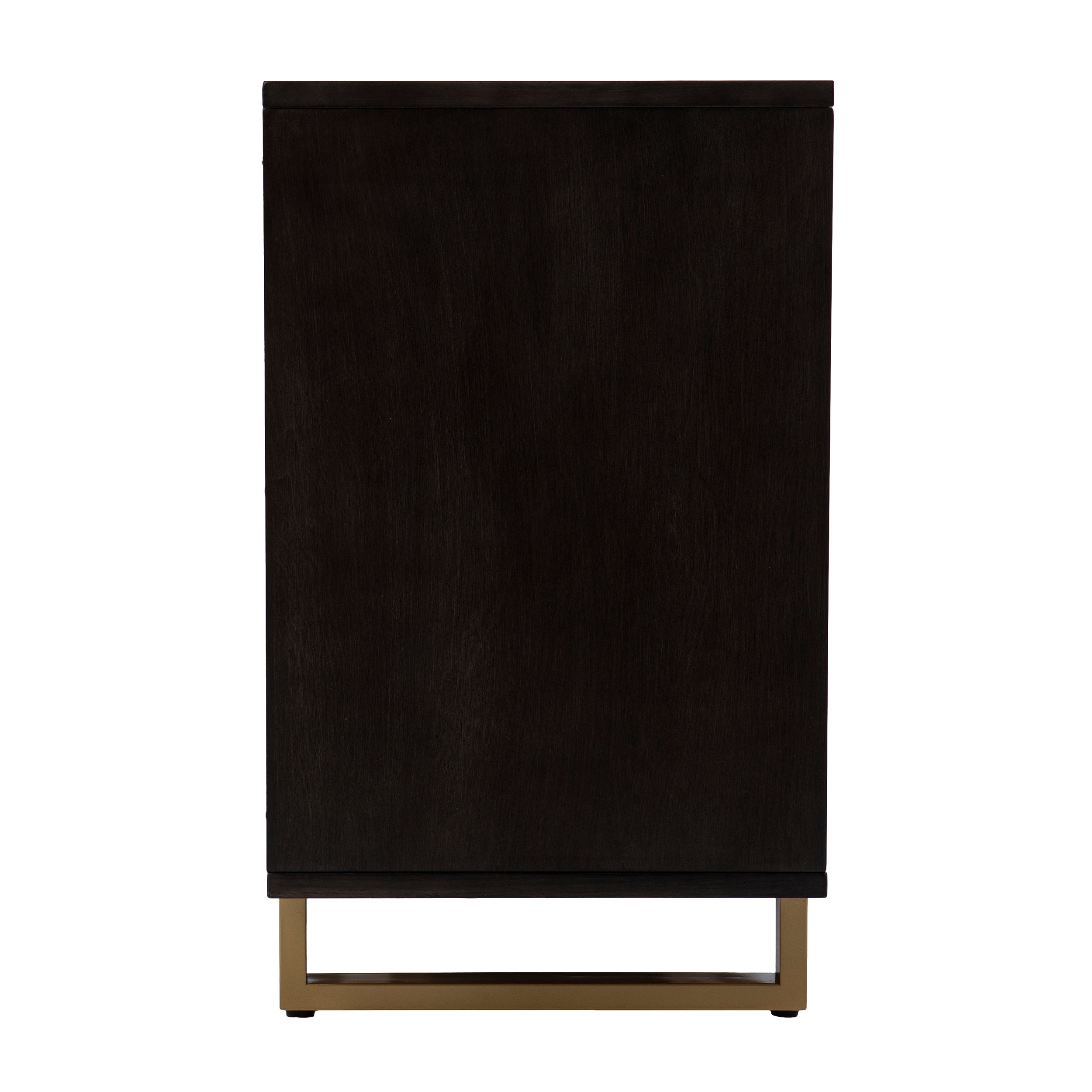 SEI Furniture Wilcola Freestanding Transitional Color Changing Electric Fireplace W/ Media Storage in Dark Brown, Natural, and Gold Finish