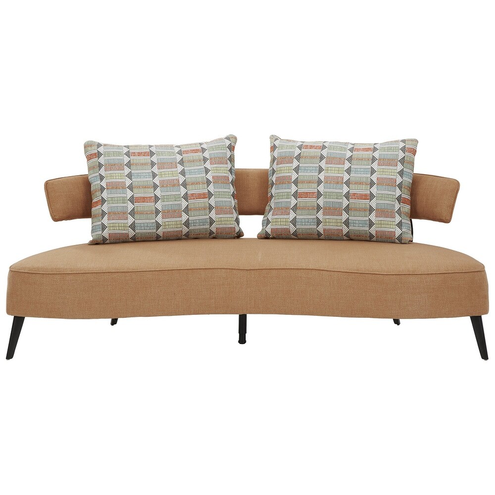 Signature Design by Ashley Hollyann Mid Century Modern Rust Sofa   77\