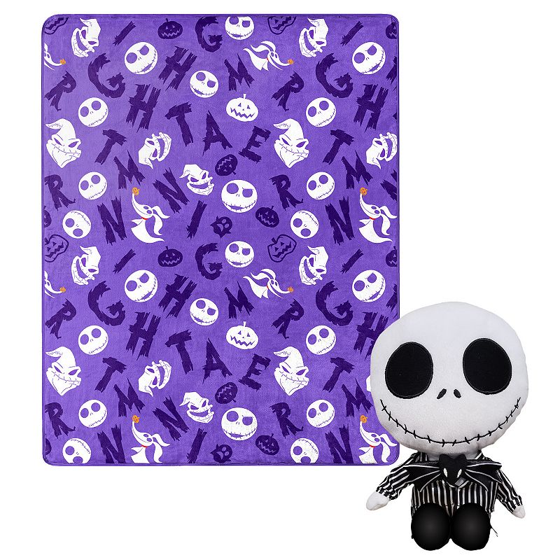 Nightmare Before Christmas Nightmare Friends Character Hugger Pillow and Silk Touch Throw Set