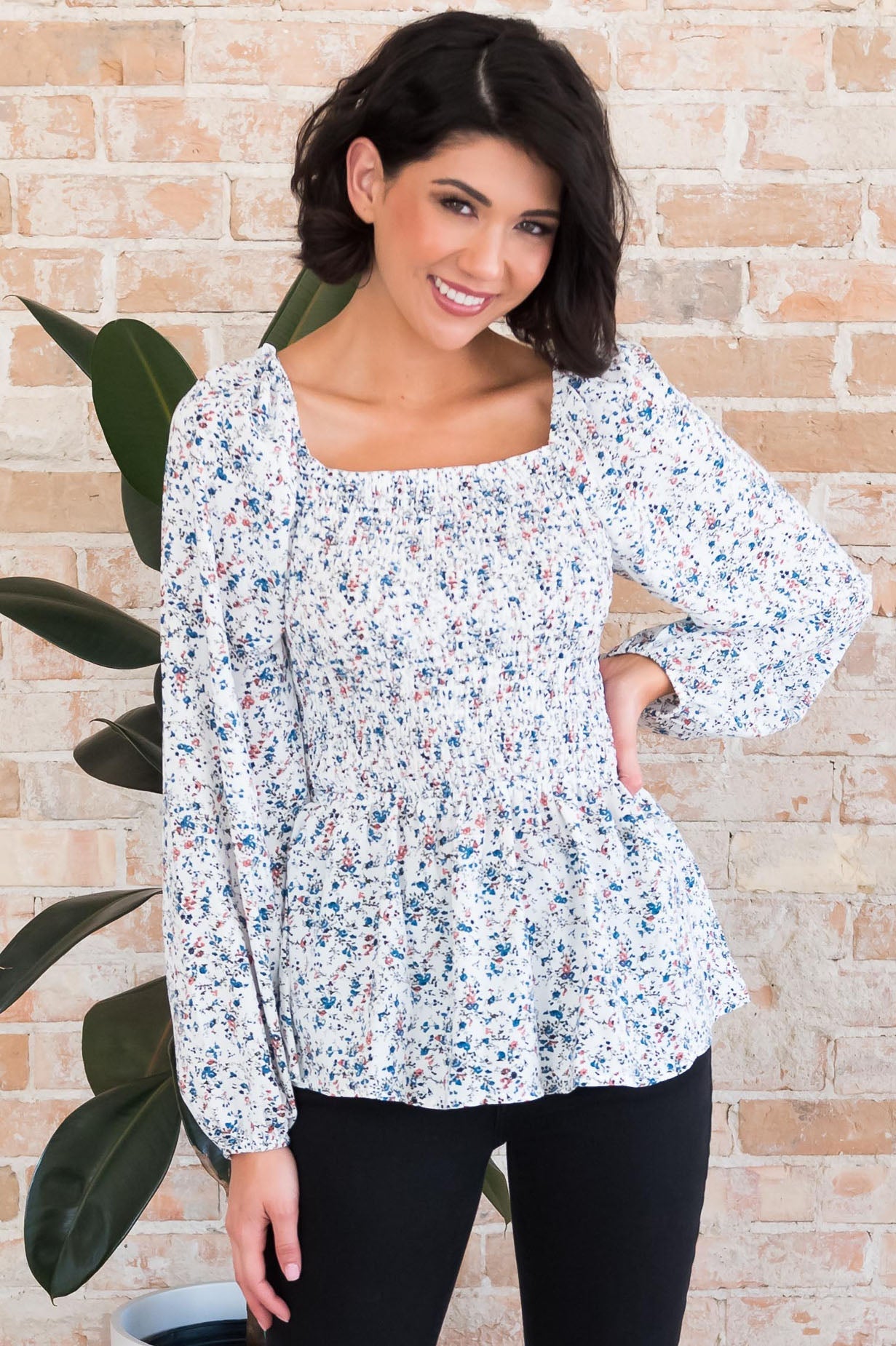 The Perfect Time Modest Blouse