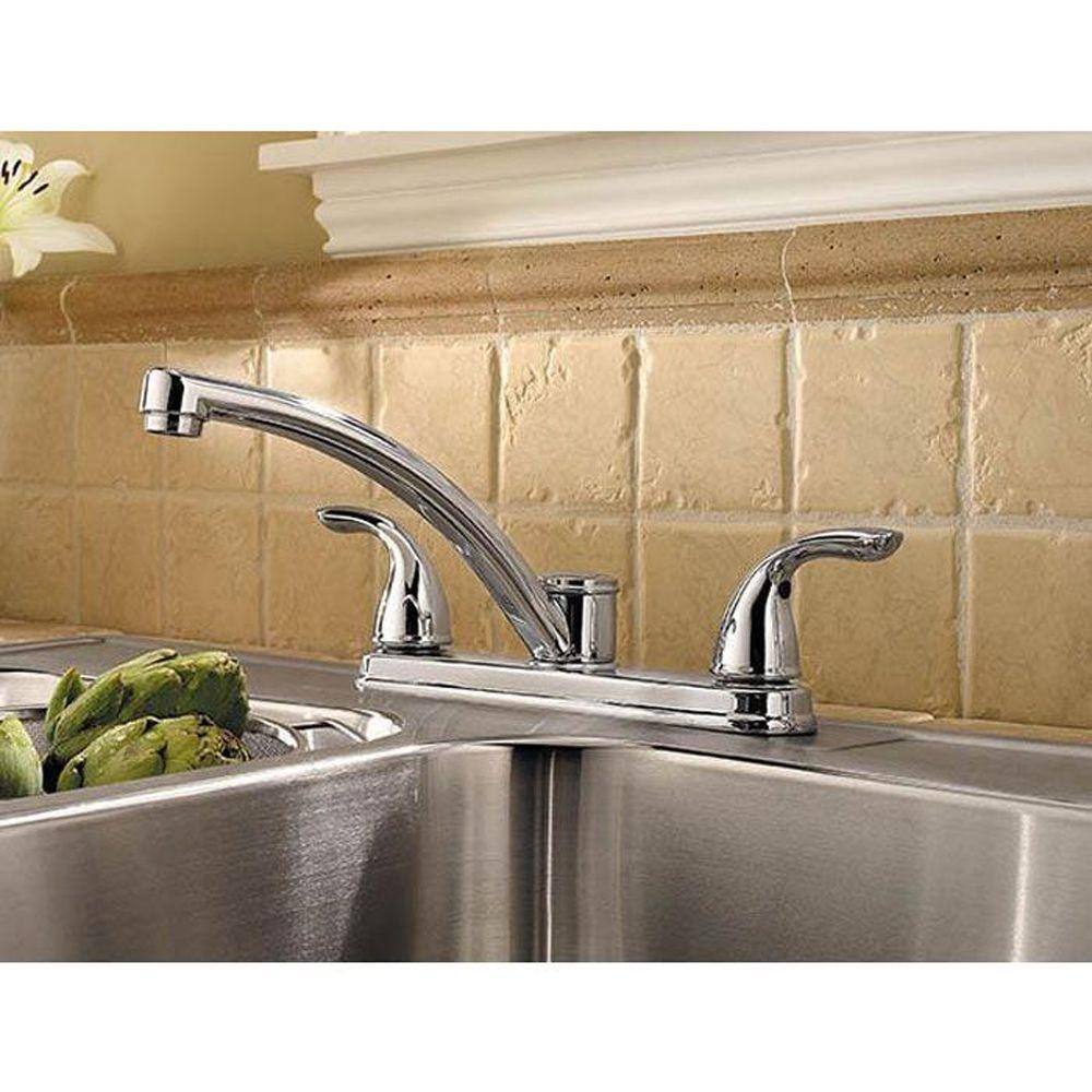 Pfister Delton 2-Handle Standard Kitchen Faucet in Polished Chrome LF-035-3THC