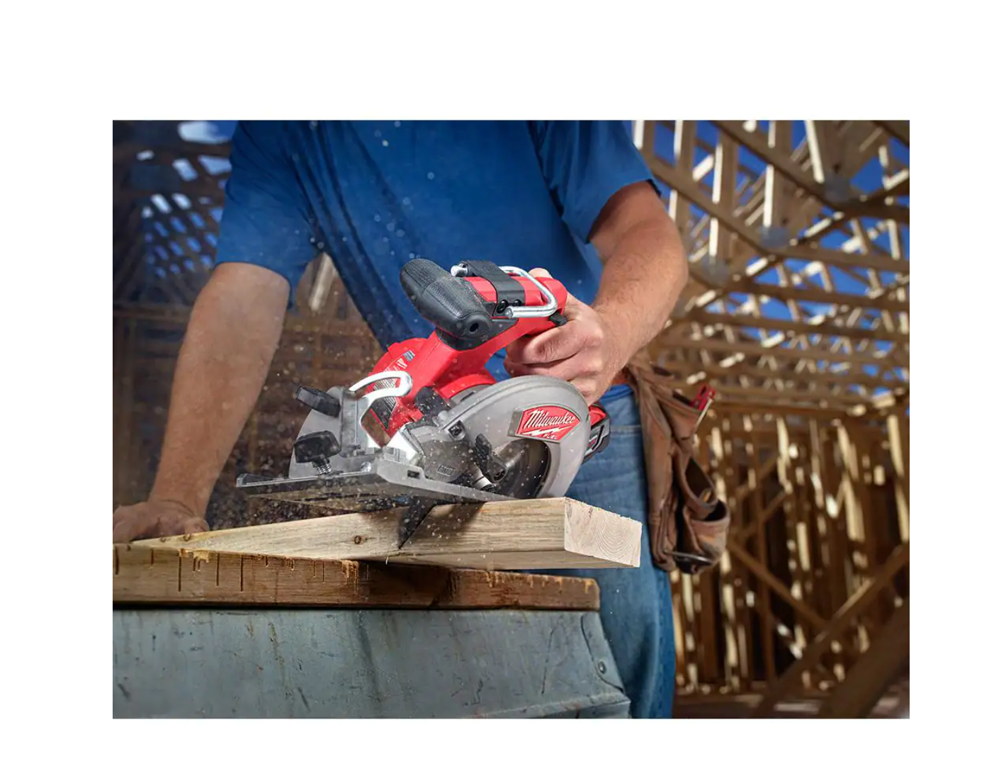 Milwaukee 2730-20-48-11-1850 M18 FUEL 18-Volt Lithium-Ion Brushless Cordless 6-1/2 in. Circular Saw W/ M18 5.0 Ah Battery