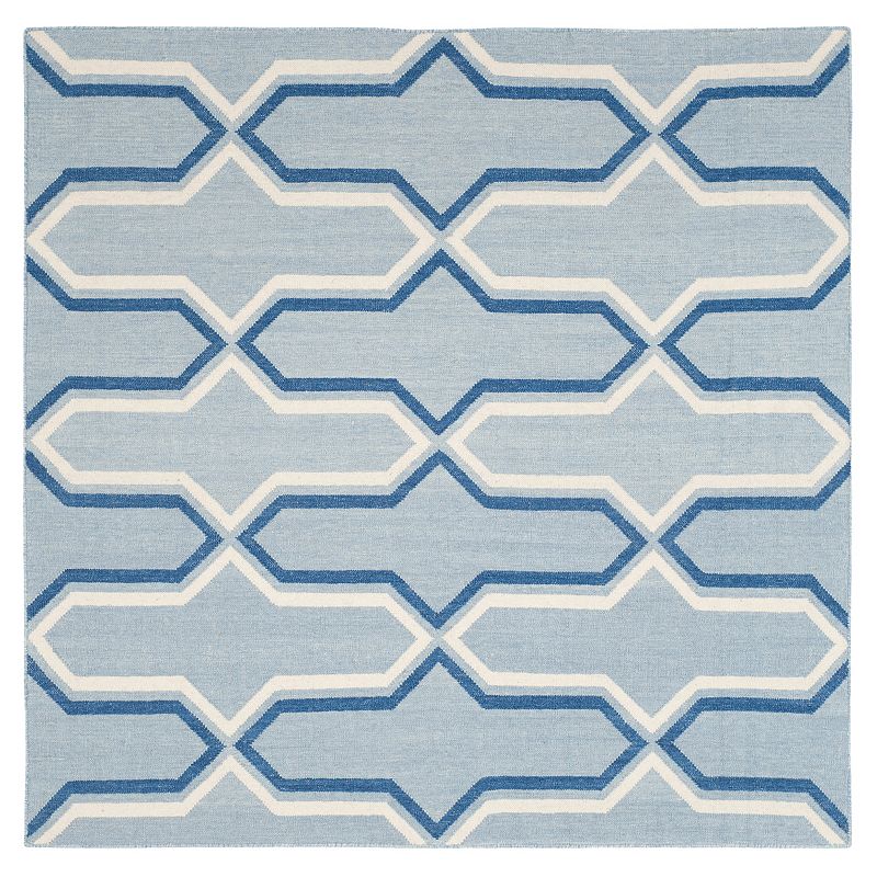 Safavieh Dhurries Flattened Quatrefoil Handwoven Flatweave Wool Rug