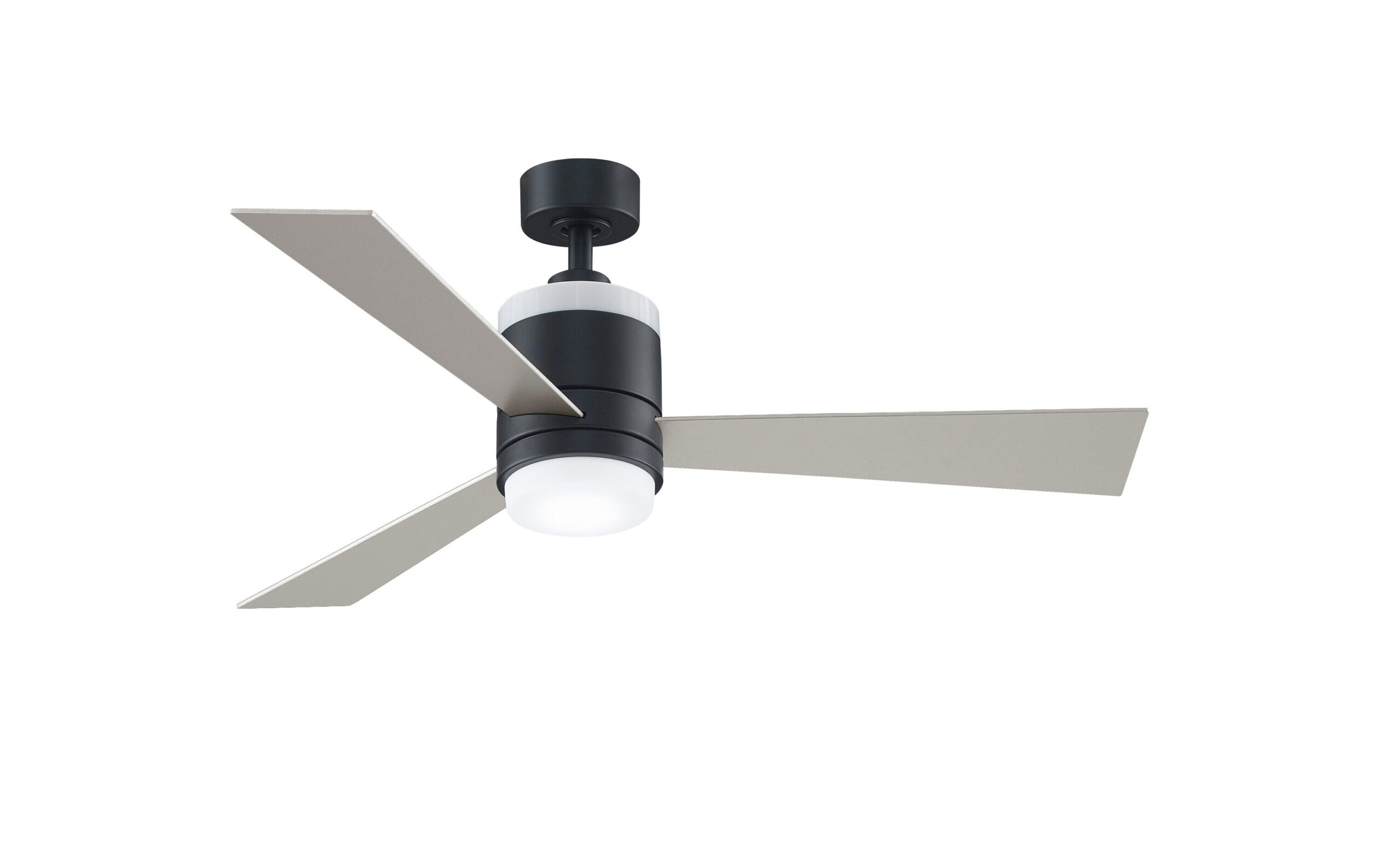 Fanimation Studio Collection Upright 48-in Black LED Indoor Ceiling Fan with Light Remote (3-Blade)