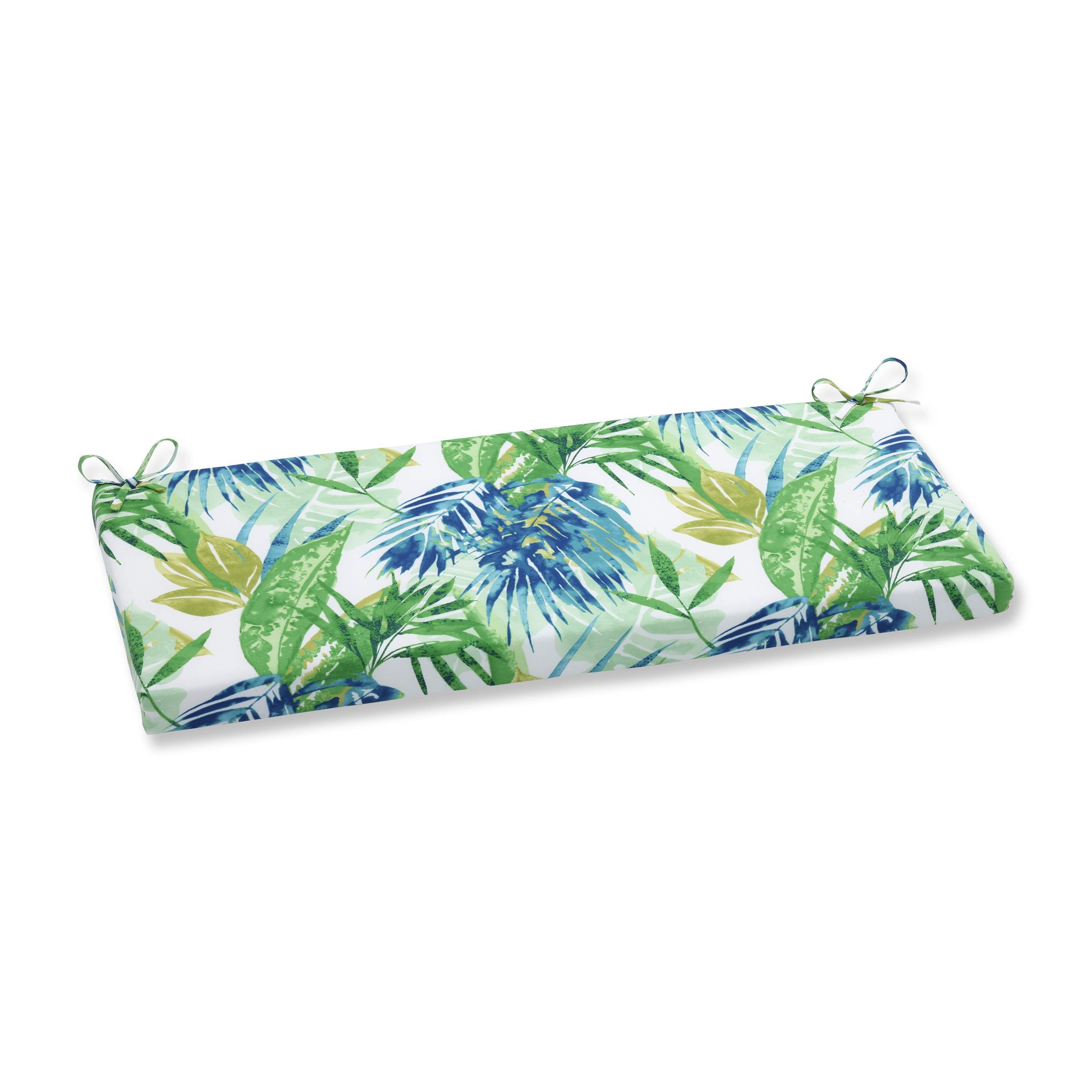 Pillow Perfect Outdoor/ Indoor Soleil Blue/Green Bench Cushion