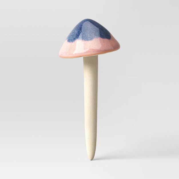 Traditional 3pk Ceramic Mushroom Pot Stake