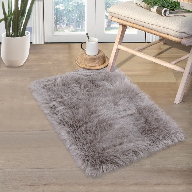 Trinity Soft Decorative Plush Shag Furry Floormat