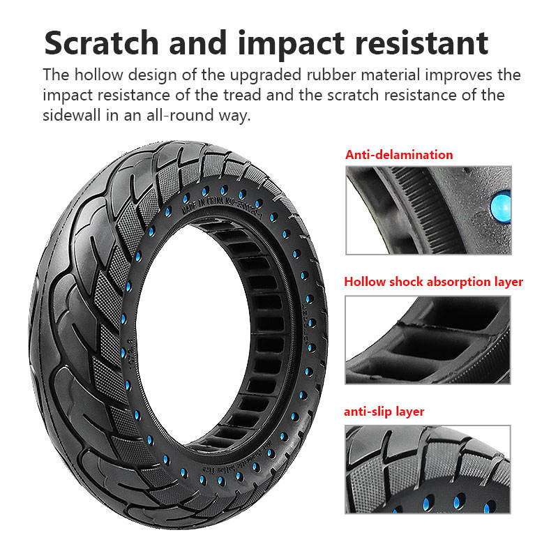 used in ninebtoG30 Max scooter 60/70 6.5 Honeycomb tire 10*2.5 Honeycomb hole Solid tire Explosion proof rubber solid tire