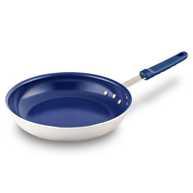 Small Fry Pan Small Skillet Nonstick Frying Pan With Silicone Handle Ceramic Coating Blue Silicone Handle