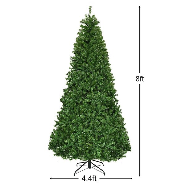 Gymax 59FT PreLit Christmas Tree Hinged Artificial Tree w/ Metal