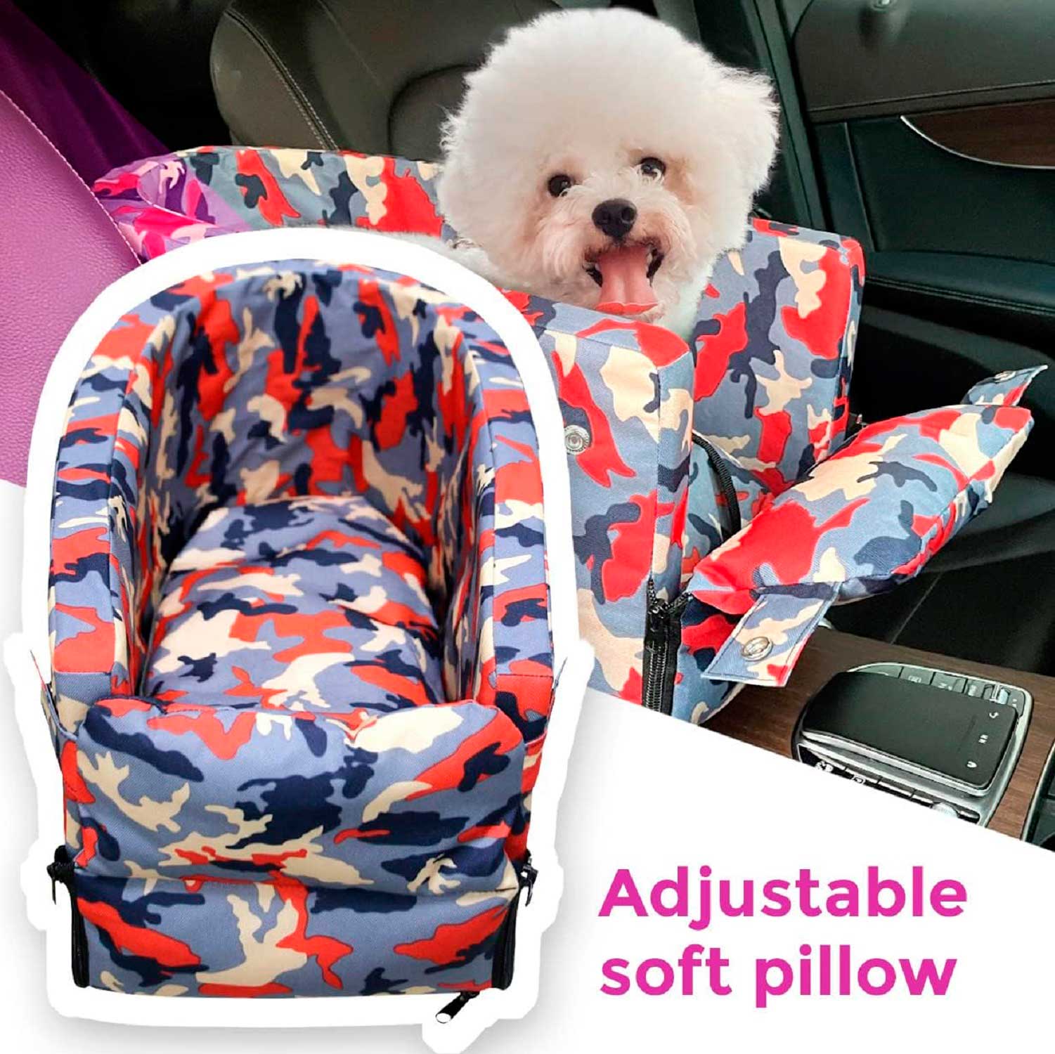 Dog Car Seats for Small Dogs - Console Dog Car Seat - Travel Bags for Dogs and Cats Portable - Booster Car Seat Washable