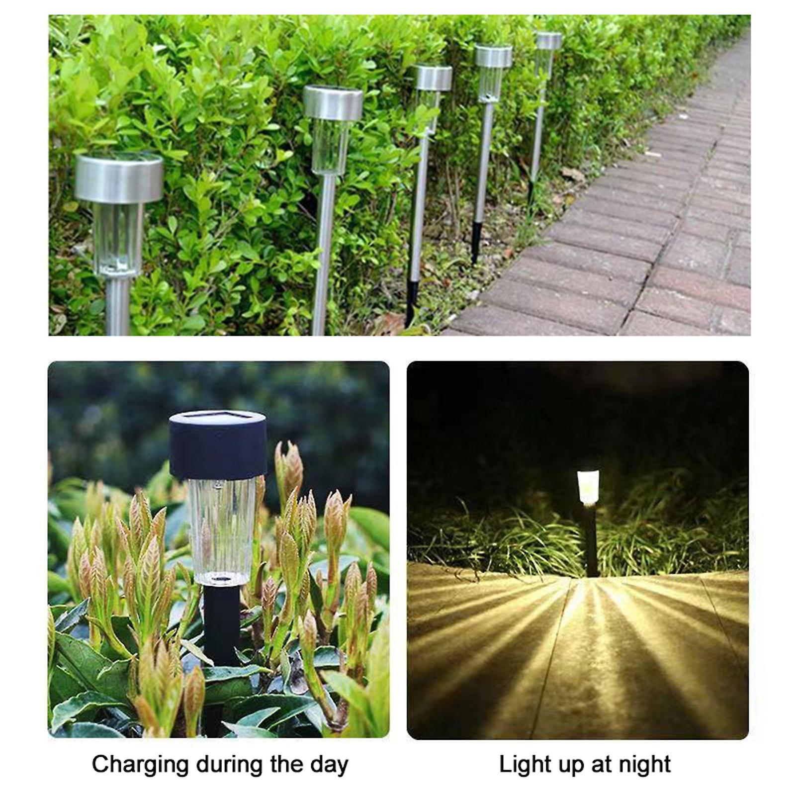 10 Brightest Light Set  Led Solar Energy Lawn Outdoor Lighting Insert-type Landscape Small Night Lamp Fireproof And Waterproof White 10