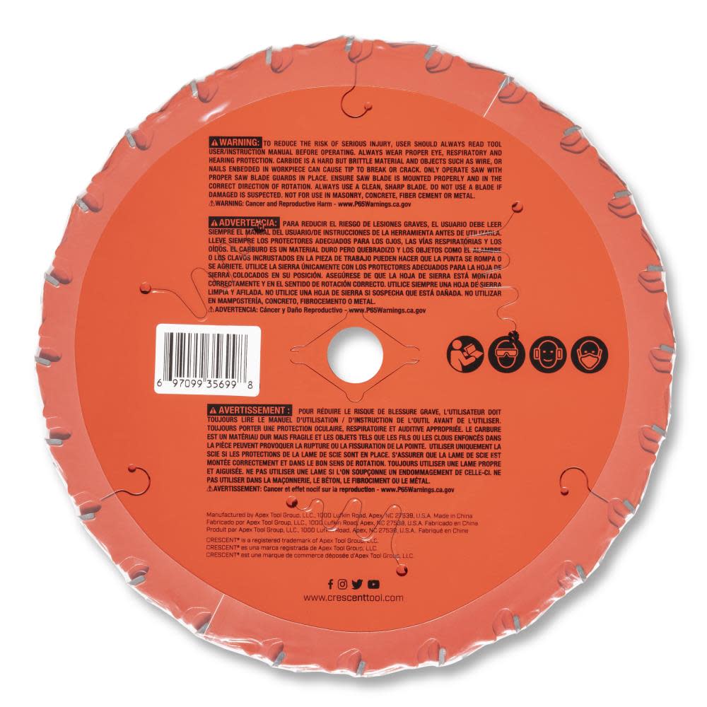 7-1/4 x 24-Tooth NailSlicer™ Framing Circular Saw Blade ; 3 Pack