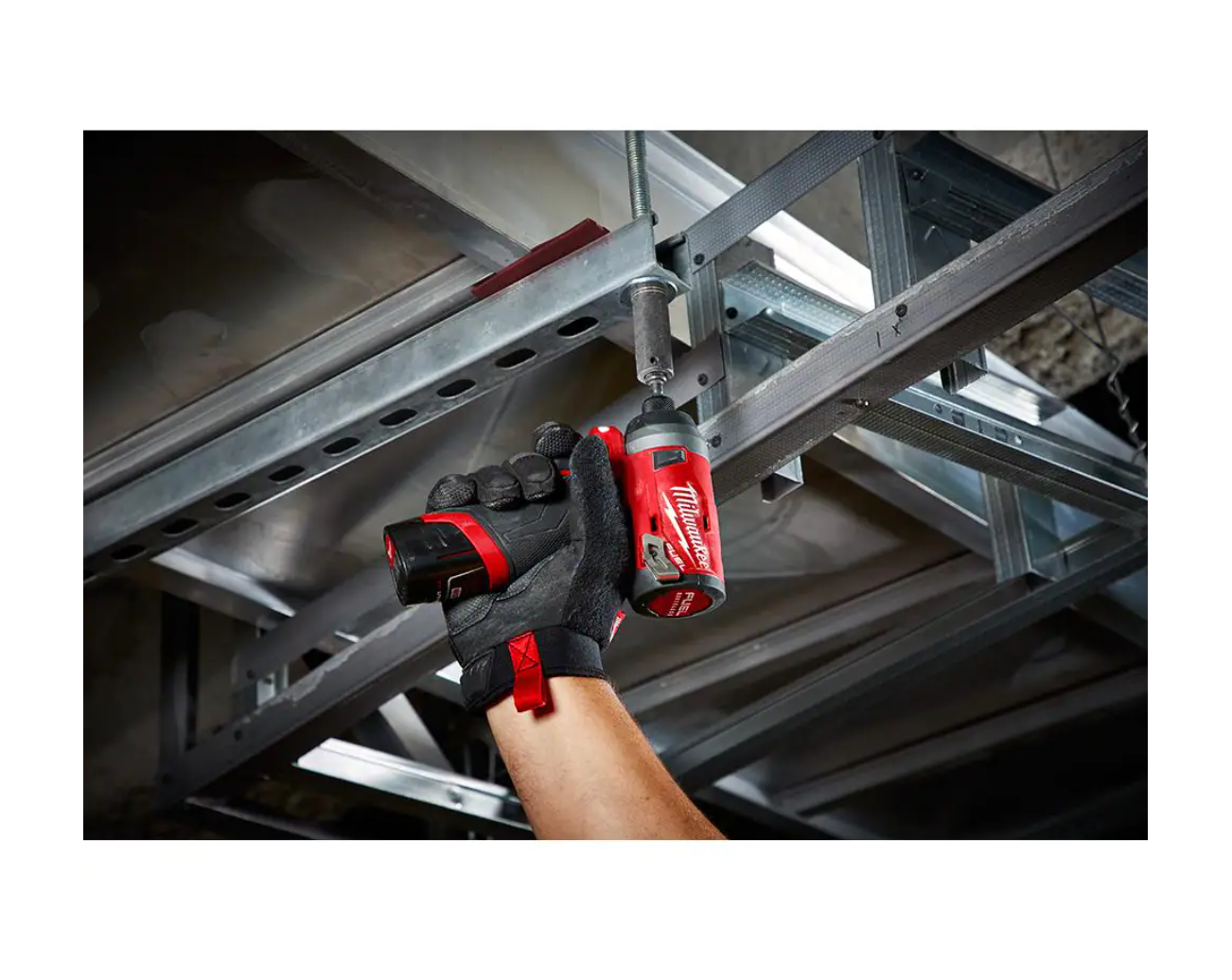 Milwaukee 2553-22-2415-20 M12 FUEL 12V Lithium-Ion Brushless Cordless 1/4 in. Hex Impact Driver Kit W/ M12 Right Angle Drill