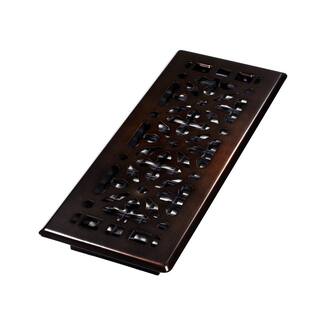 Decor Grates 4 in. x 12 in. Steel Floor Register Oil-Rubbed Bronze AGH412-RB