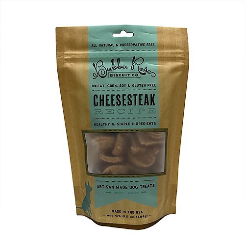 Bubba Rose Biscuit Co. Cheesesteak Dog Treats， 6.5-oz bag