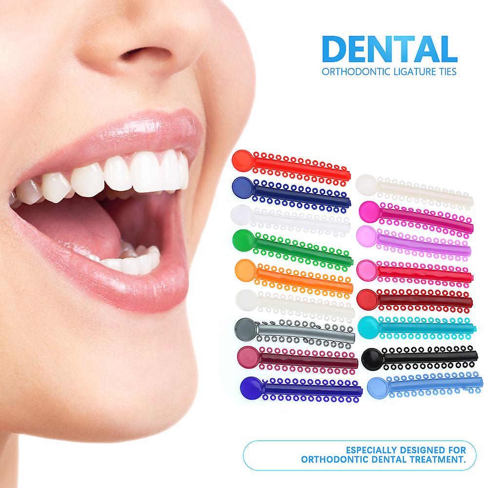 40pcs Multi Color Dental Orthodontic Ligature Rubber Bands Teeth Corrector Elastic Brace