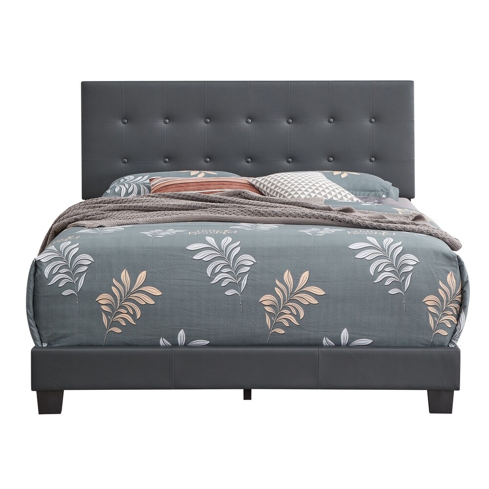 Caldwell Faux Leather Tufted Bed