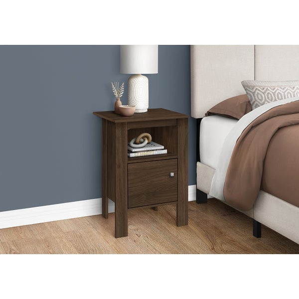 Accent Table， Side， End， Nightstand， Lamp， Storage， Living Room， Bedroom， Laminate， Transitional - 17.25