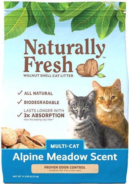 Naturally Fresh Alpine Meadow Scented Clumping Walnut Cat Litter